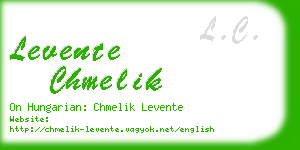 levente chmelik business card